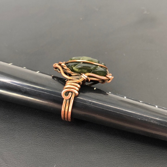 Handmade copper ring size 6 1/12 - Picture 2 of 3